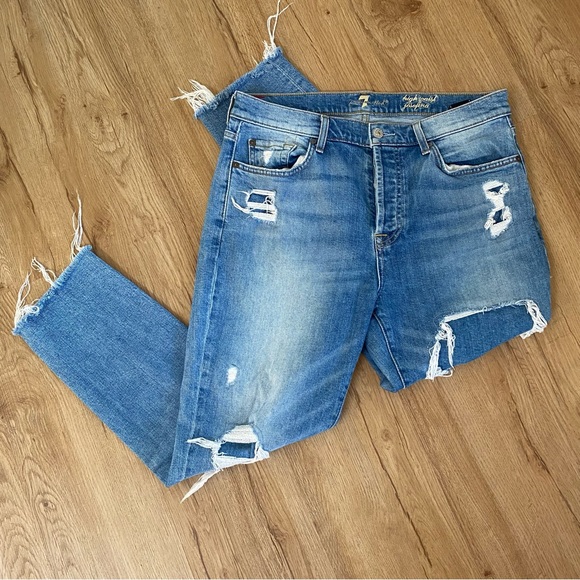 7 for all mankind high waist cropped Josefina, sz 29 - Picture 3 of 6